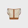 White Small Bucket In Triomphe Canvas And Calfskin - Leather Women's Handbag - Bagsfits