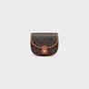 Tan Mini Besace In Triomphe Canvas And Calfskin - Leather Women's Handbag - Bagsfits