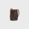 Tan Small Drawstring Bag In Triomphe Canvas And Calfskin - Leather Women's Handbag - Bagsfits