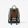 Check and Leather Backpack - Leather Women's Backpack - Bagsfits