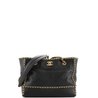 Chnl Black Quilted Calfskin Chain Around Small Shopping Tote - Leather Women's Handbag - Bagsfits