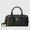 Black GG Marmont Small Top Handle Bag - Leather Women's Bag - Bagsfits