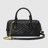 Black GG Marmont Small Top Handle Bag - Leather Women's Bag - Bagsfits