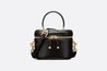 Black Calfskin with Embossed CD Signature Small CD Signature Vanity Case - Leather Women's Bag - Bagsfits