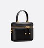 Black Calfskin with Embossed CD Signature Small CD Signature Vanity Case - Leather Women's Bag - Bagsfits