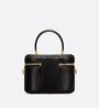 Black Calfskin with Embossed CD Signature Small CD Signature Vanity Case - Leather Women's Bag - Bagsfits