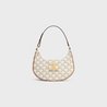 Ava Triomphe Soft Bag In Triomphe Canvas And Calfskin White - Leather Women's Bag - Bagsfits
