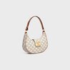 Ava Triomphe Soft Bag In Triomphe Canvas And Calfskin White - Leather Women's Bag - Bagsfits