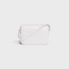 Teen Triomphe Bag In Shiny Calfskin Arctic White - Leather Women's Bag - Bagsfits