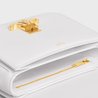 Teen Triomphe Bag In Shiny Calfskin Arctic White - Leather Women's Bag - Bagsfits