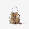 Archive Beige/Briar Brown Mini TB Bucket Bag - Leather Women's Bag - Bagsfits