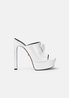 White La Medusa Platform Mules - Women's Designer Shoes - Bagsfits