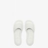 Baguette White Nappa Leather Slides - Women's Designer Shoes
