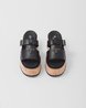 Black Rubber Wedge Platform Sandals - Women's Designer Shoes