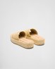 Natural Crochet Flatform Slides - Women's Designer Shoes