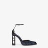High-Heeled FF Chenille Court Shoes - Women's Designer Shoes
