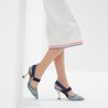 Colibrì High-Heeled Slingbacks With Embroidery - Women's Designer Shoes
