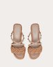 Rockstud Wedge Sandal In Calfskin Leather 105 Mm - Women's Designer Shoes