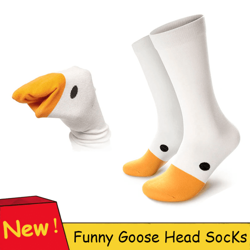 Funny Crazy Goose Head Sport Cotton Socks