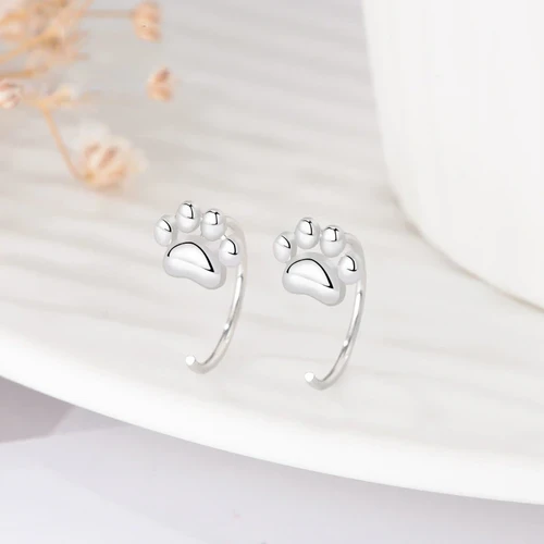 Cat Paw Earrings Fashion Cute Ear Hook Earrings