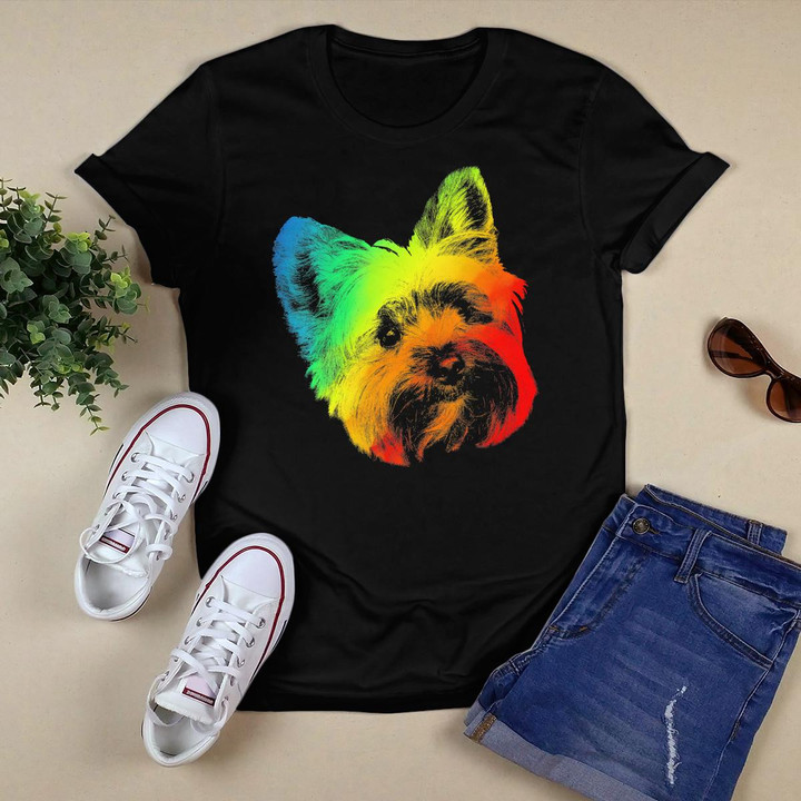 YORKIE-POO T-shirt - Colorful Rainbow T-shirt