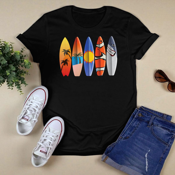 Vintage Retro Surfboards Surfing Classic Surfer T-Shirt