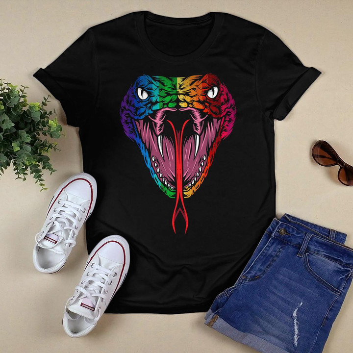 Colorful Snake Rainbow Head T-Shirt