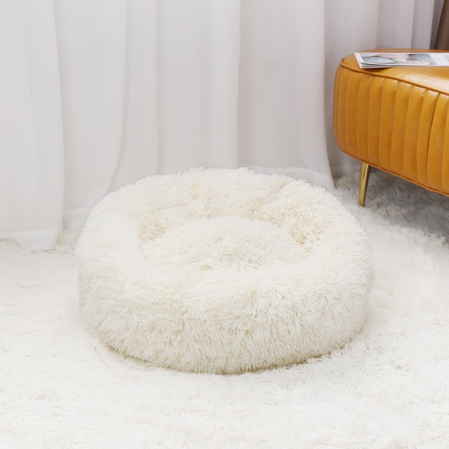 Round donut dog and cat bed