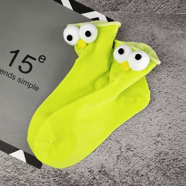 Funny Socks Women's Short Cotton Hot Sale 3D eyes