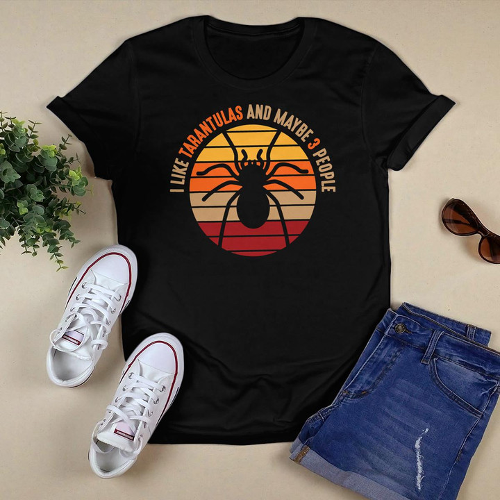 Tarantula Spider Pop Art Classic Sunset With Vintage Style T-Shirt