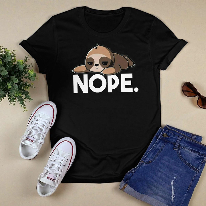 Nope Sloth Cute Sleepy Lazy Kids Funny Gift T-Shirt