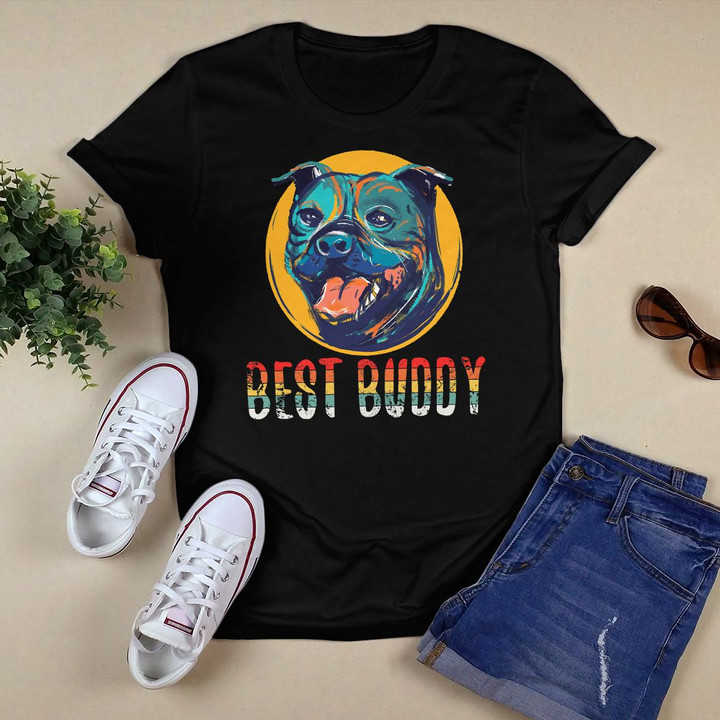 Best Buddy Staffordshire Amstaff American Vintage T-Shirt