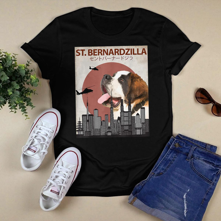 St. Bernardzilla Funny Saint Bernard Dog Lovers Surprise T-Shirt
