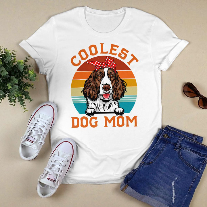Coolest Dog Mom Shirt English Springer Spaniel Mom Dog Mama T-Shirt