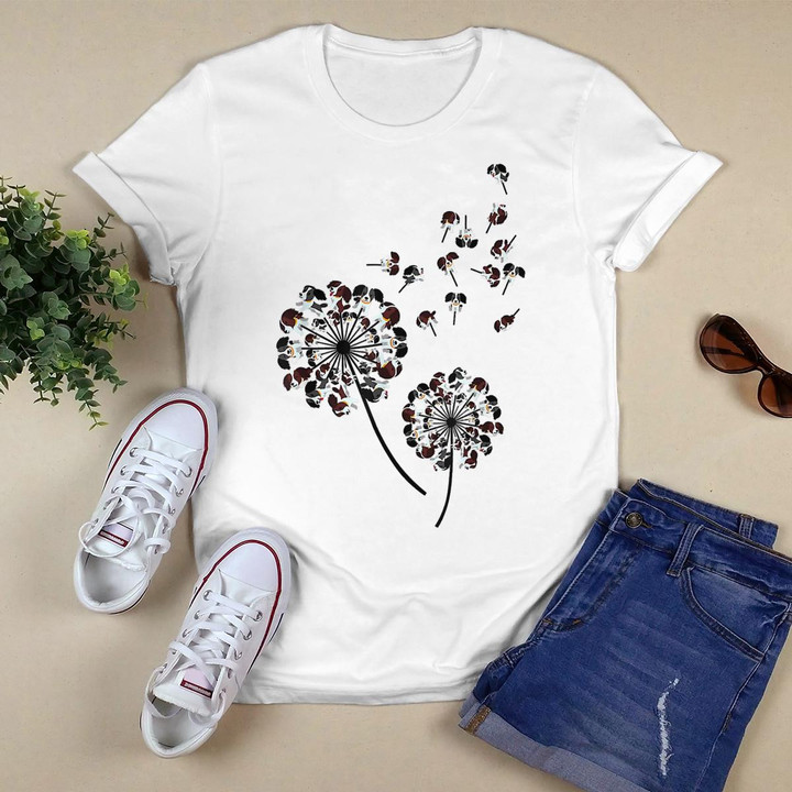 English Springer Flower Fly Dandelion Funny Dog Lover T-Shirt
