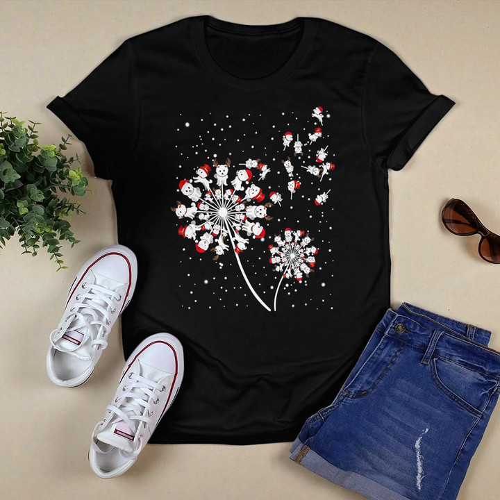 Westie Flower Fly Shirt Dandelion Westie, Westie Dog Floral T-Shirt