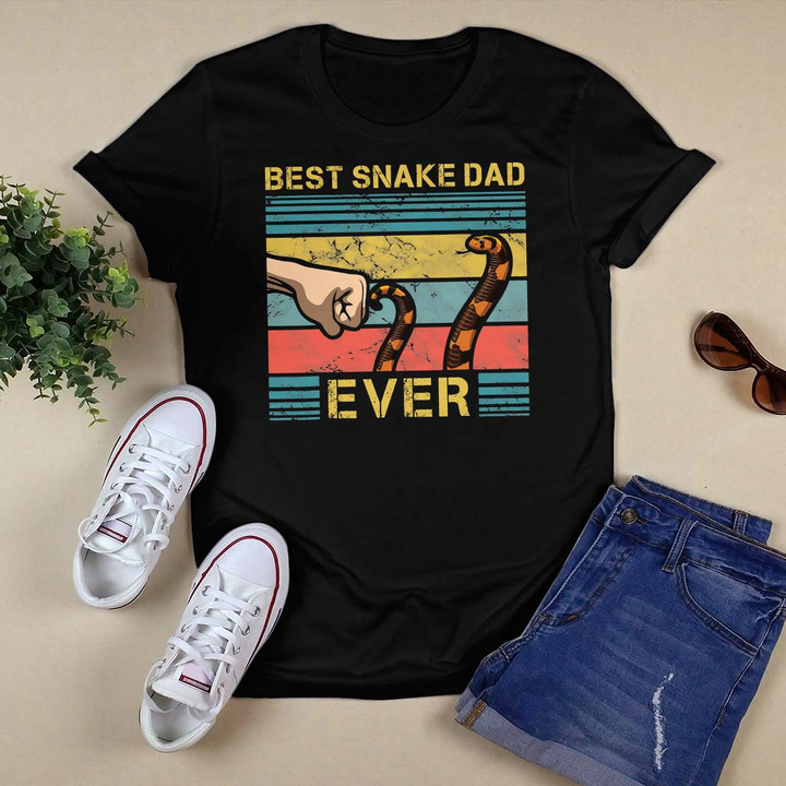 Mens World's Best Snake Dad Funny Snake Enthusiast Father T-Shirt