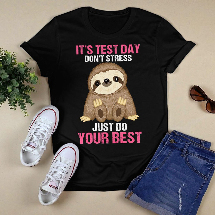 It's Test Day Sloth Teacher T-Shirt