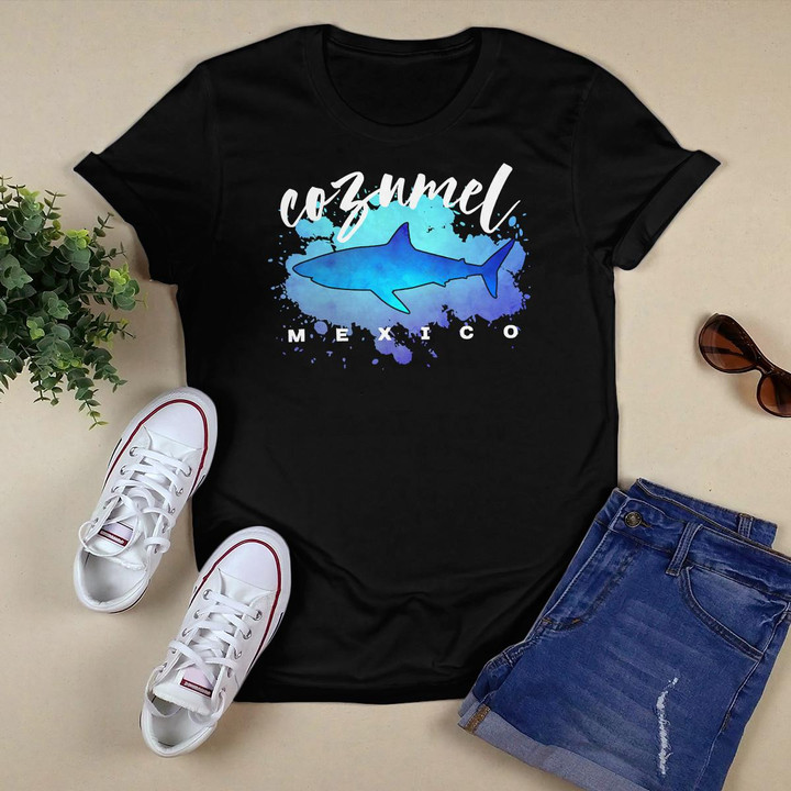 COZUMEL MEXICO Shark Scuba Diver Spring Break Vacation Retro T-Shirt
