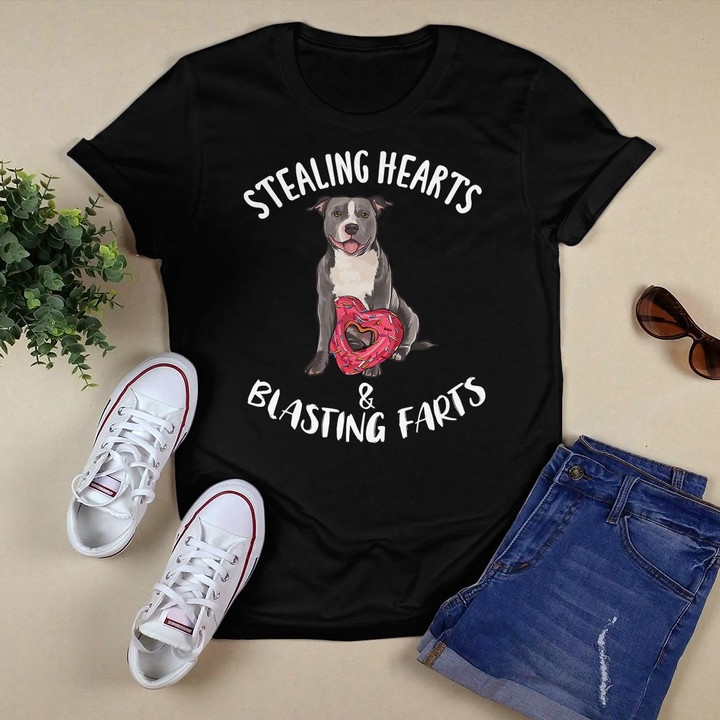 Stealing Hearts Blasting Farts Staffordshire Bull Terrier T-Shirt