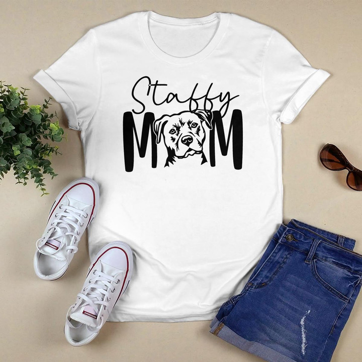 Staffy Mom Gift For Staffordshire Bull Terrier Dog Lover Top T-Shirt