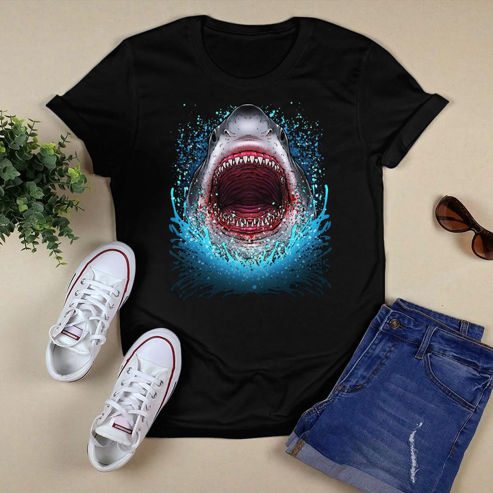 Great White Shark Open Mouth Teeth Beach Ocean Animal Sweatshirt