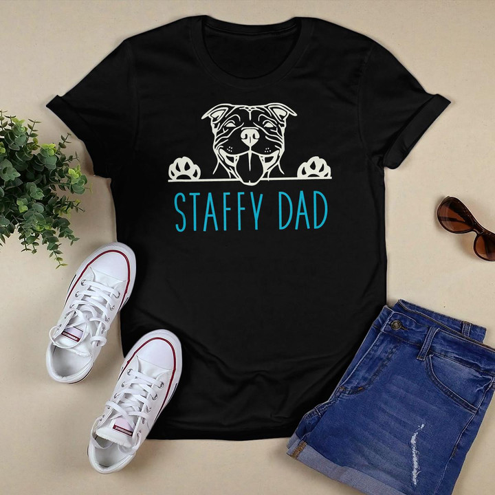 Staffy Dad with Staffordshire Bull Terrier Dog Tank Top Copy