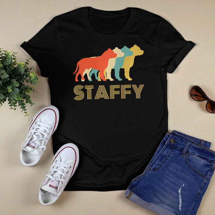 Staffy Staffordshire Bull Terrier Dog Breed Silhouette Premium T-Shirt
