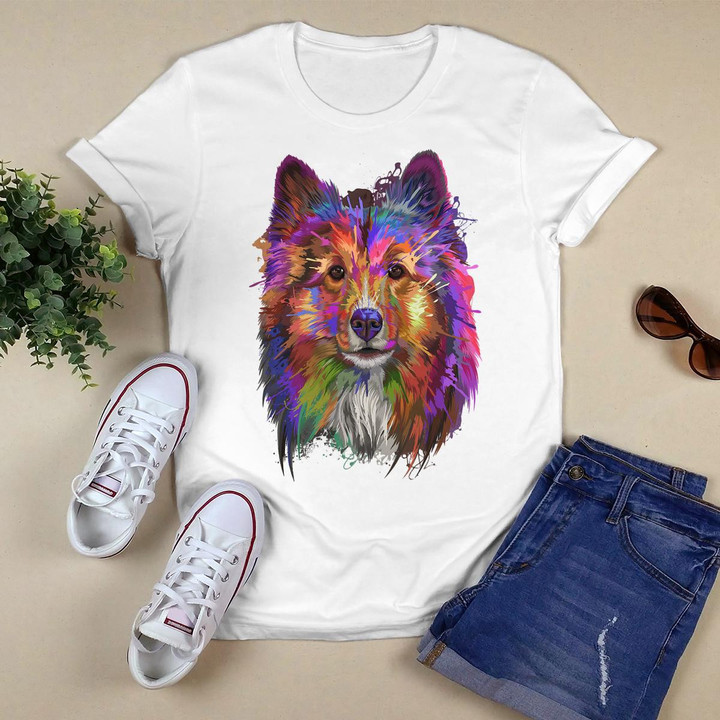 Splash Art Shetland Sheepdog T-Shirt Cute Sheltie Gifts T-Shirt