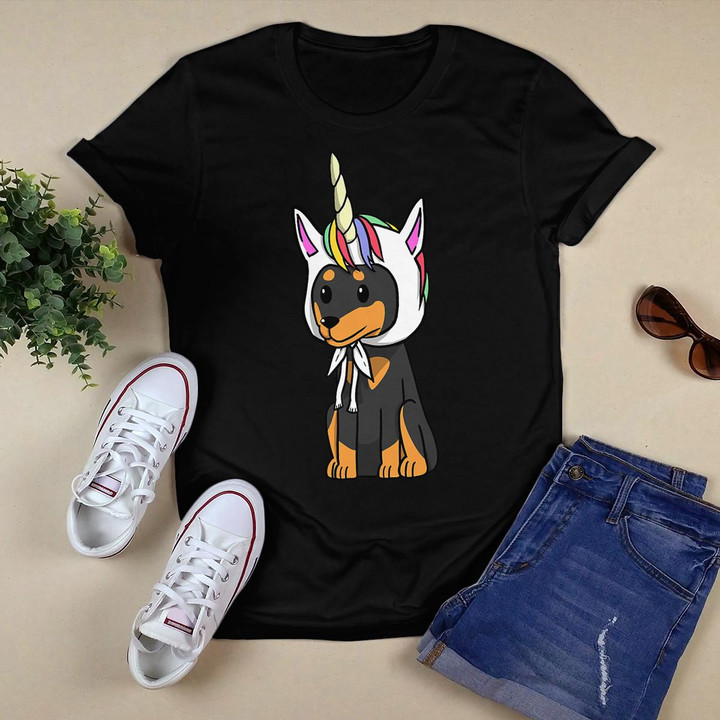 Unicorn Miniature Pinscher T-Shirt Funny Min Pin Dog Shirt