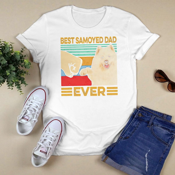 Best Samoyed Dad Ever Retro Vintage Father_s Day Gift T-Shirt