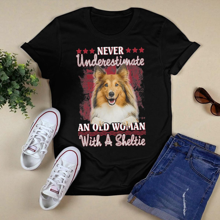 Never underestimate an old woman with a Sheltie T-Shirt