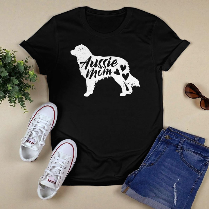 Womens Australian Shepherd Mom Aussie Gifts for Dog Lovers Merle V-Neck T-Shirt