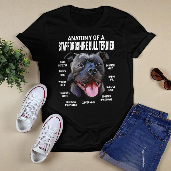 Dogs 365 Anatomy of a Staffordshire Bull Terrier Dog Funny Sweatshirt Copy